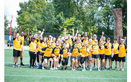 employees sport group photo