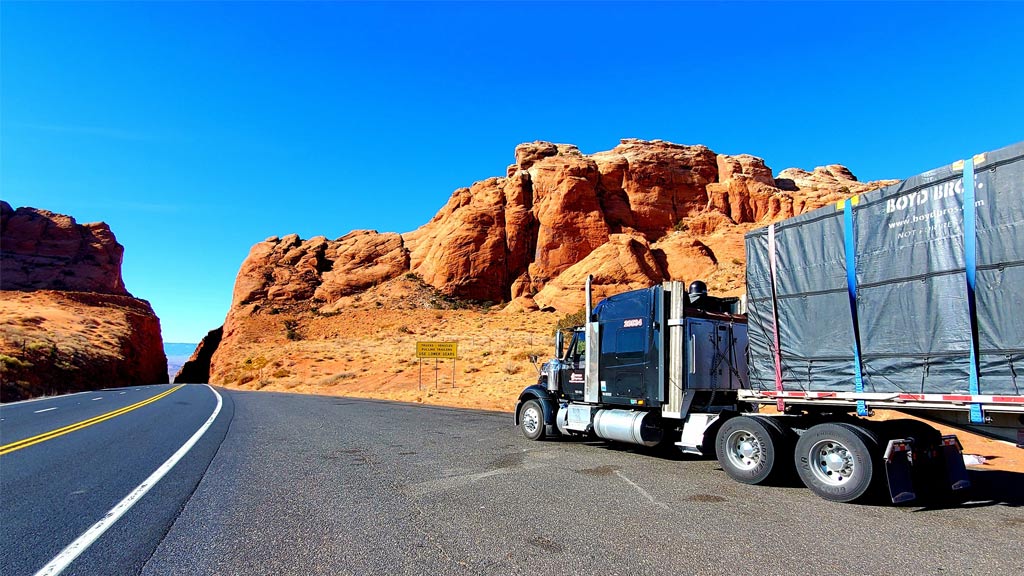 18-wheeler in the desert 