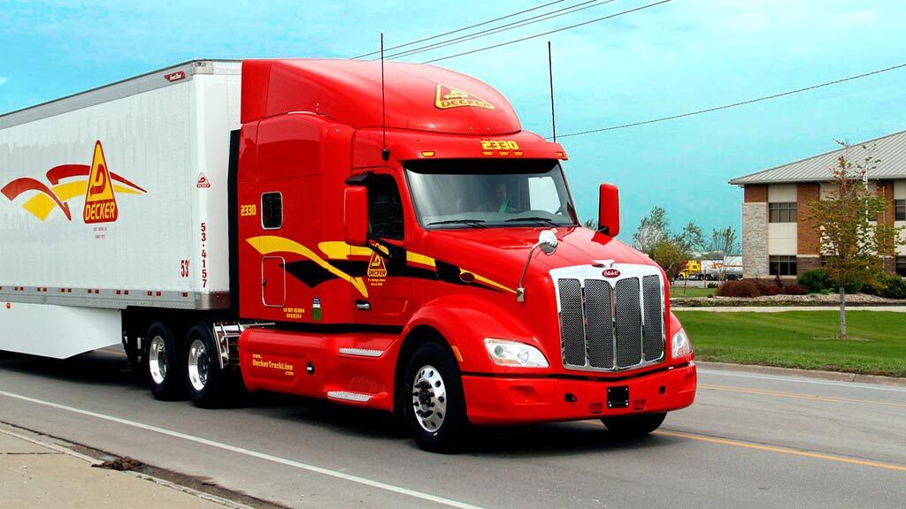 red 18 wheeler